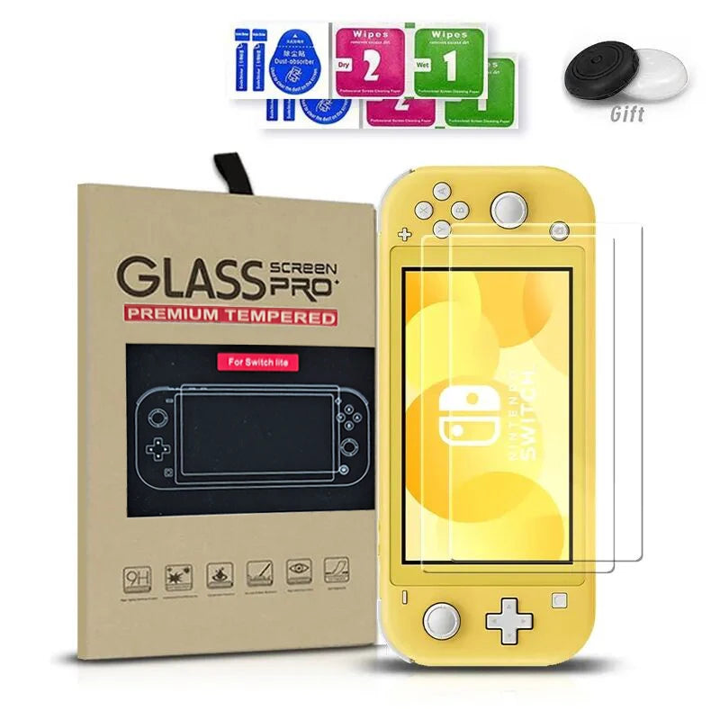 DATA FROG 2PCS Tempered Glass Screen Protector Compatible Nintendo Switch OLED 9H HD Clear Glass Film for Nintendos Switch OLED