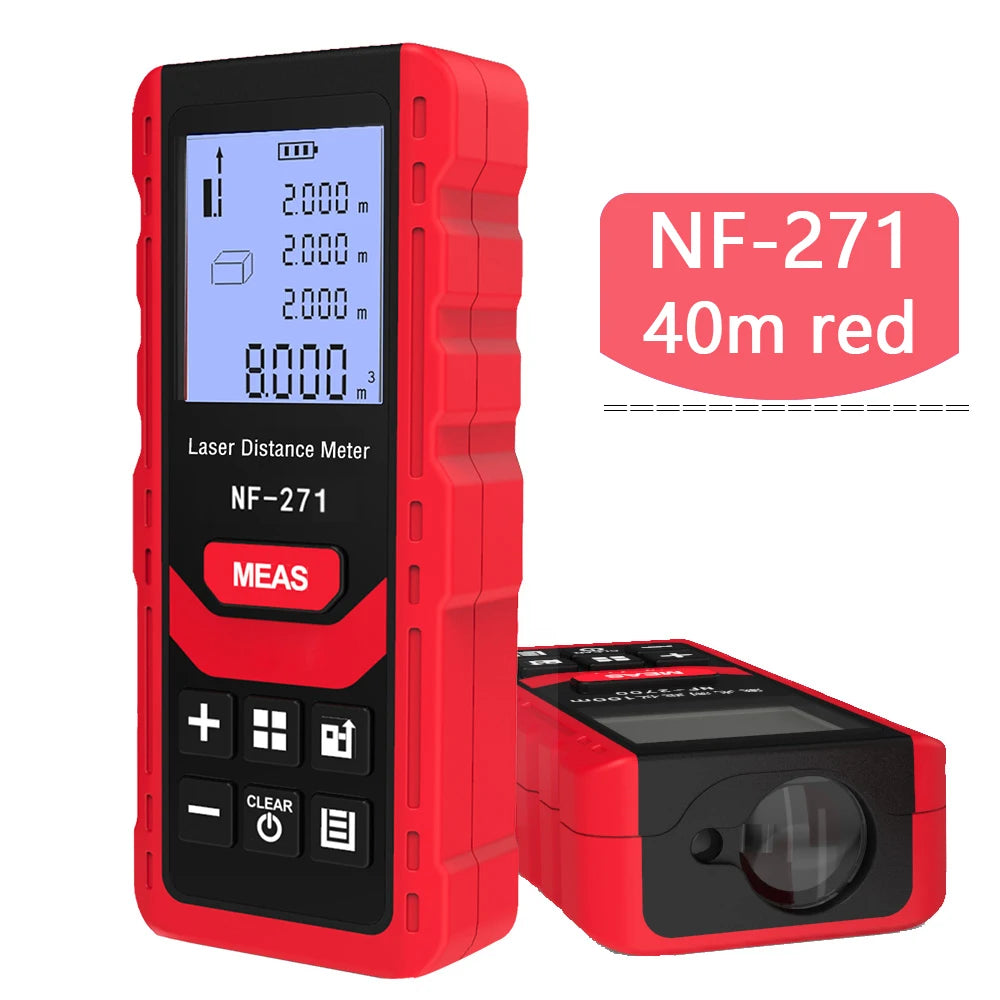 Noyafa NF-271 Laser Distance Meter 40M 80M Rangefinder Tape Range Finder Measure Device Digital Ruler Test Tool